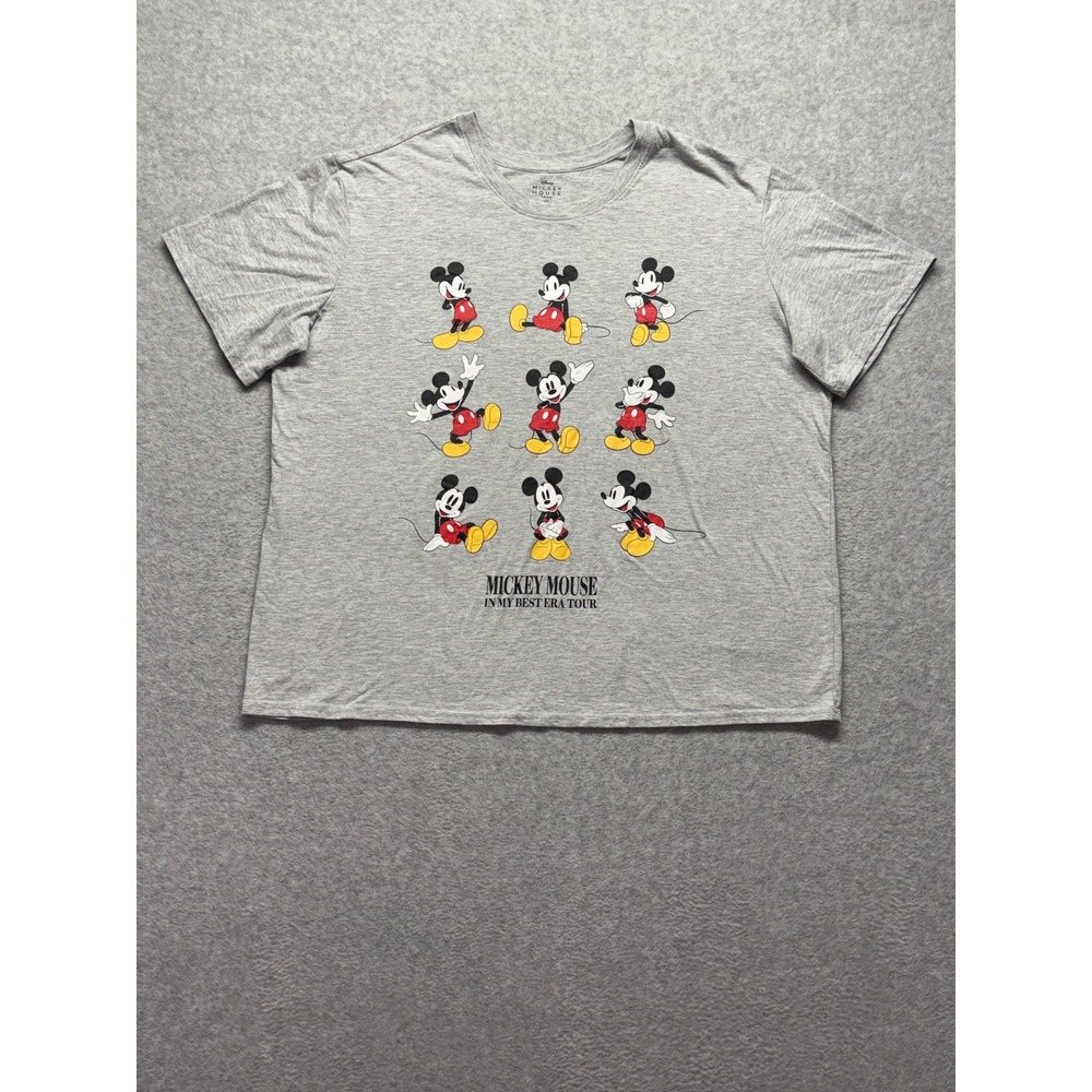 Disney Mickey Mouse In My Best Era Tour Graphic T-Shirt XXL Grey LT22504SP